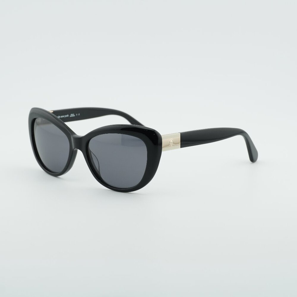 Kate Spade EMMALYNN/S 0807 M9 Sunglasses Black Cat Eye Frame, Polarized Lenses